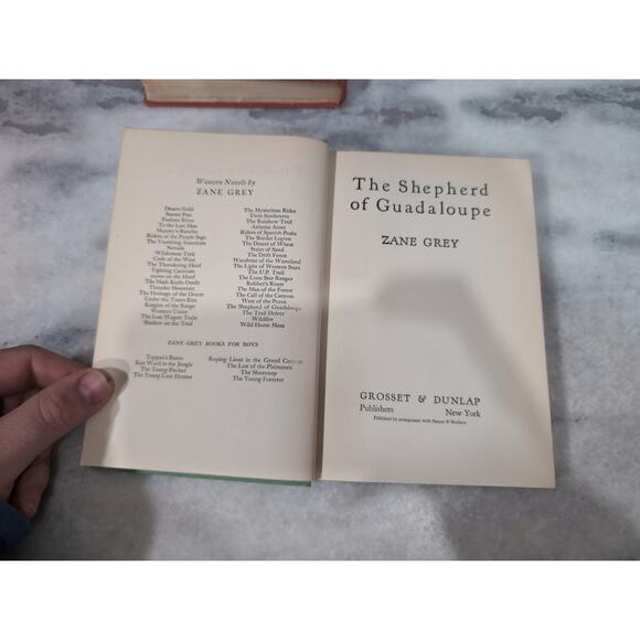 Zane Grey Hardcover Bundle The Spirit of the Border & The Shepherd of Guadaloupe - Picture 5 of 9